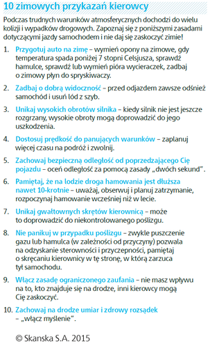 10 zimowych przykazan kierowcy 